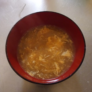 ラーメンのカエシを使った卵スープ